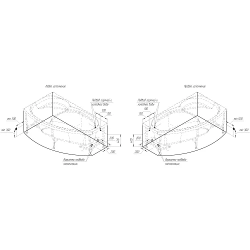 Ванна акриловая Radomir София 169х99 левая,  с фронт. панелью, изображение 16