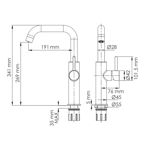 WasserKRAFT A8517 Смеситель для кухни с подключением к фильтру, Выбрать цвет: Хром, изображение 5