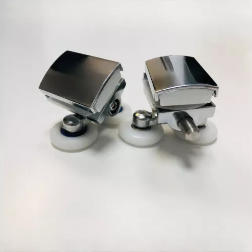 Ролики двойные Acwen для душевой кабины (комплект 2 шт), верх + низ, хром, изображение 6