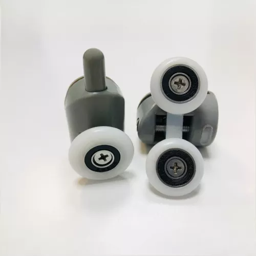 Ролики Acwen для душевой кабины (комплект 2 шт) одинарный + двойной, серые, изображение 4