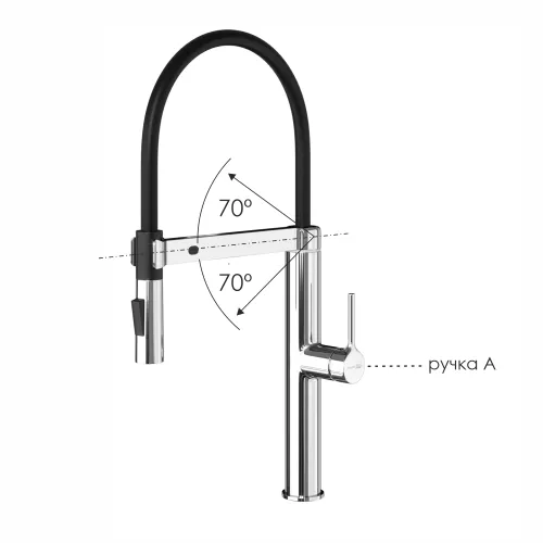 WasserKRAFT A8817 Смеситель для кухни сенсорный, Выбрать цвет: Хром, изображение 4