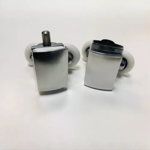 Ролики двойные Acwen для душевой кабины (комплект 2 шт), верх + низ, хром, изображение 4