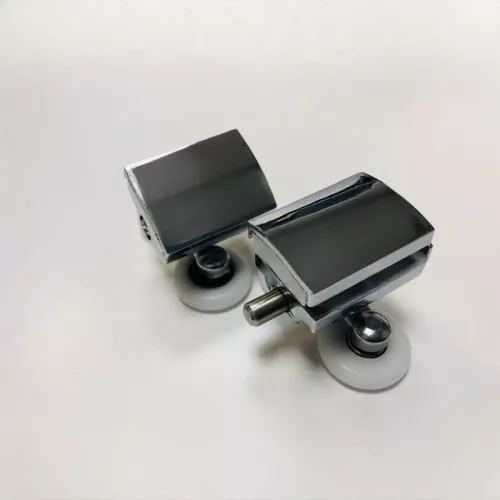 Ролики двойные Acwen для душевой кабины (комплект 2 шт), верх + низ, хром, изображение 5