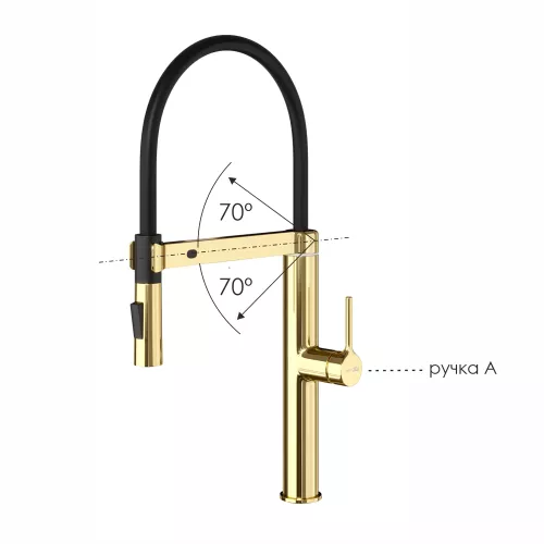WasserKRAFT A8877 Смеситель для кухни сенсорный, Выбрать цвет: Золото, изображение 4