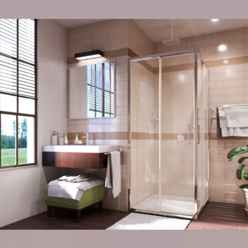 Душевой уголок квадратный WasserKRAFT Main, Цвет стекла: прозрачное, Цвет профиля: Хром, Выбрать размер: 100х100, изображение 5