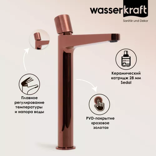 WasserKRAFT Paar 8803H Смеситель для умывальника, изображение 2
