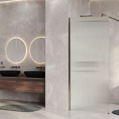 Душевая перегородка WasserKRAFT Rur 30W -FL ребристое/хром, Цвет стекла: ребристое, Цвет профиля: Хром, Цвет профиля (вариация): Серебро, Выбрать размер: 90, изображение 3