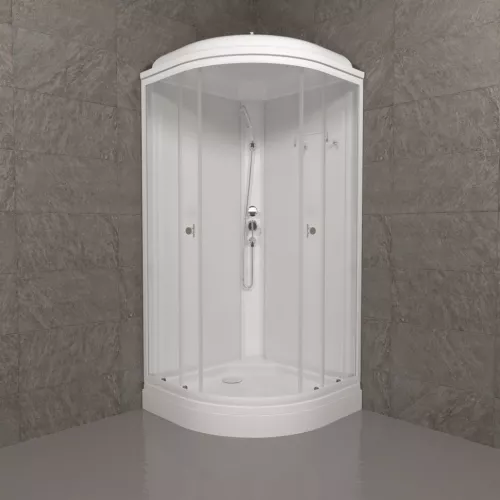 Душевая кабина Triton УЛЬТРА  А (низкий поддон)  стекло прозрачное, Цвет профиля: Белый, Тип поддона: Низкий, Выбрать размер: 80х80, изображение 2