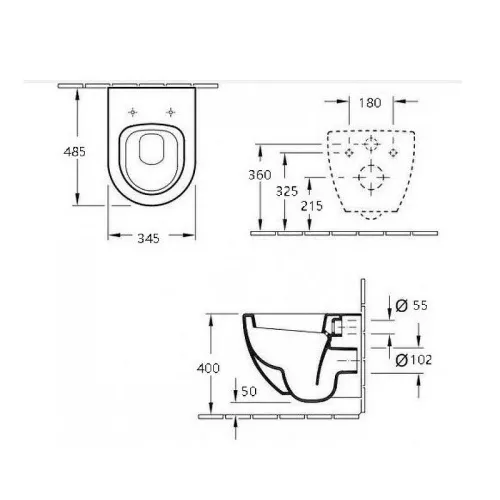 Унитаз подвесной ESBANO TIRON-C, изображение 3