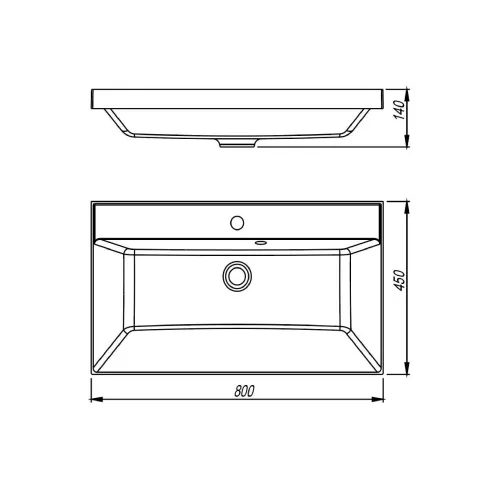Умывальник  на тумбу Санта Астория 80, изображение 2