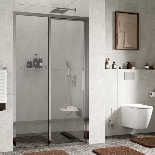 Душевая дверь WasserKRAFT Lopau 32S05L/R, Цвет стекла: прозрачное, Цвет профиля: Хром, Выбрать размер: 120, Ориентация: левая, изображение 6