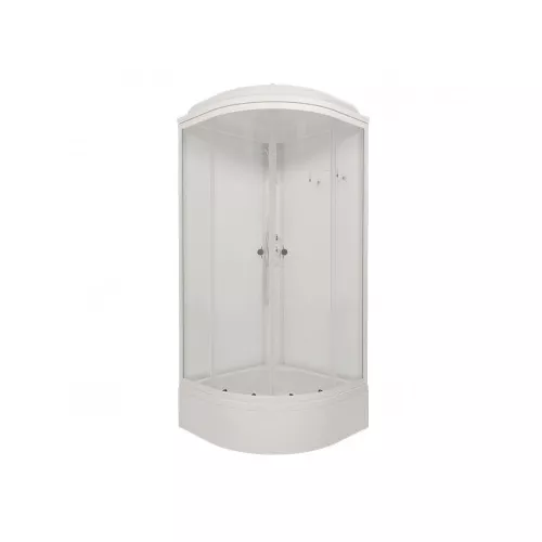 Душевая кабина Triton УЛЬТРА  В (средний)  стекло прозрачное, Цвет профиля: Белый, Тип поддона: Средний, Выбрать размер: 80х80, изображение 5