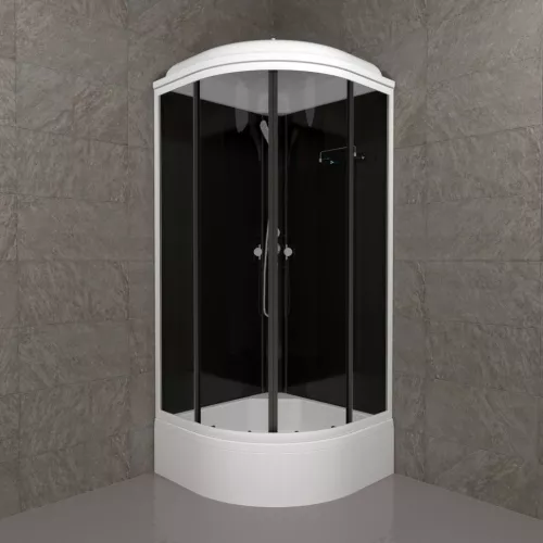 Душевая кабина  Triton "ТОП" 90х90 В средний поддон, Цвет стекла: прозрачное, Цвет профиля: Белый, Тип поддона: Средний