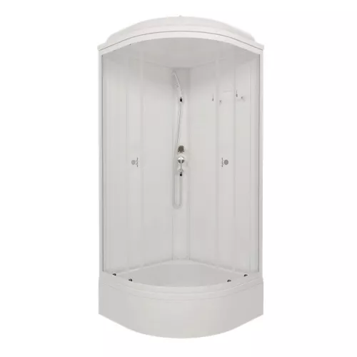 Душевая кабина Triton УЛЬТРА  В (средний)  стекло прозрачное, Цвет профиля: Белый, Тип поддона: Средний, Выбрать размер: 80х80, изображение 6