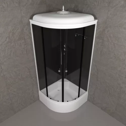 Душевая кабина  Triton "ТОП" 90х90 В средний поддон, Цвет стекла: прозрачное, Цвет профиля: Белый, Тип поддона: Средний, изображение 3