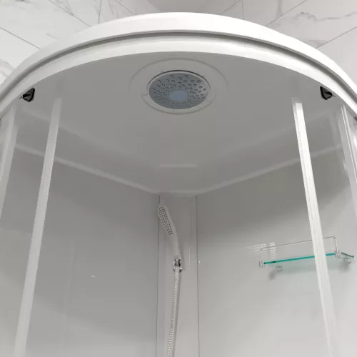 Душевая кабина Triton УЛЬТРА  А (низкий поддон)  стекло прозрачное, Цвет профиля: Белый, Тип поддона: Низкий, Выбрать размер: 80х80, изображение 5