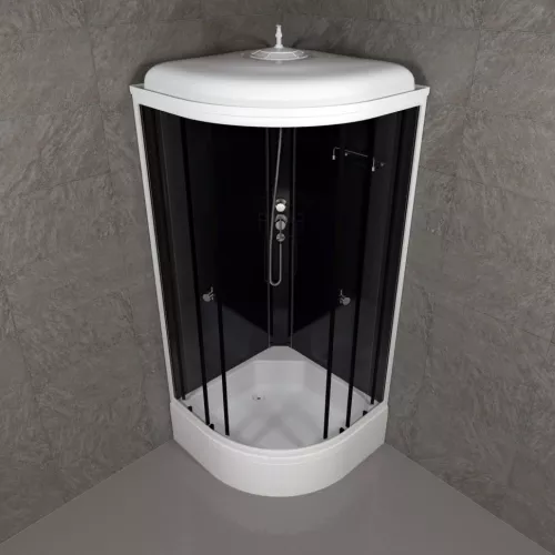 Душевая кабина  Triton "ТОП" 90х90 В средний поддон, Цвет стекла: прозрачное, Цвет профиля: Белый, Тип поддона: Средний, изображение 4