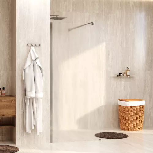 Душевая перегородка WasserKRAFT Rur 30W -TXG рифленое/хром, Цвет стекла: рифленое, Цвет профиля: Хром, Цвет профиля (вариация): Серебро, Выбрать размер: 100