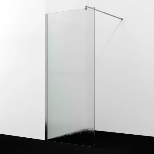 Душевая перегородка WasserKRAFT Rur 30W BN-TXG рифленое/никель, Цвет стекла: рифленое, Цвет профиля: Серый, Цвет профиля (вариация): Никель, Выбрать размер: 90