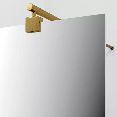 Душевая перегородка WasserKRAFT Rur 30W BG-MR зеркальное/матовое золото, Цвет стекла: зеркальное, Цвет профиля: Золото, Цвет профиля (вариация): Матовое золото, Выбрать размер: 90, изображение 3