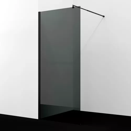 Душевая перегородка WasserKRAFT Rur 30W MB-TG тонирован/черный, Цвет стекла: тонированное, Цвет профиля: Черный, Цвет профиля (вариация): Черный, Выбрать размер: 110, изображение 2