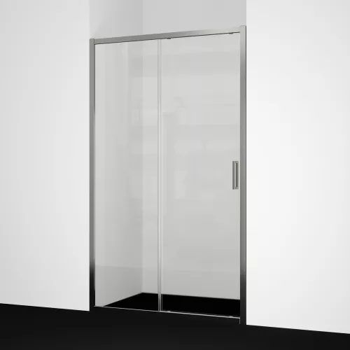 Душевая дверь WasserKRAFT Tauber 64S прозрачное/никель, Цвет стекла: прозрачное, Цвет профиля (вариация): Никель, Выбрать размер: 120, изображение 2