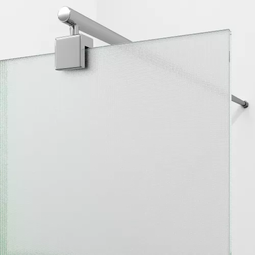 Душевая перегородка WasserKRAFT Rur 30W -TXG рифленое/хром, Цвет стекла: рифленое, Цвет профиля: Хром, Цвет профиля (вариация): Серебро, Выбрать размер: 100, изображение 3