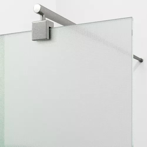 Душевая перегородка WasserKRAFT Rur 30W BN-TXG рифленое/никель, Цвет стекла: рифленое, Цвет профиля: Серый, Цвет профиля (вариация): Никель, Выбрать размер: 90, изображение 2