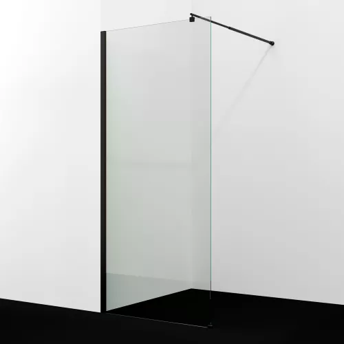 Душевая перегородка WasserKRAFT Rur 30W MB  прозрачное/черный, Цвет стекла: прозрачное, Цвет профиля: Черный, Цвет профиля (вариация): Черный, Выбрать размер: 110, изображение 2