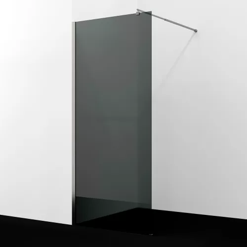 Душевая перегородка WasserKRAFT Rur 30W BN-TG  тонирован/никель, Цвет стекла: тонированное, Цвет профиля: Серый, Цвет профиля (вариация): Никель, Выбрать размер: 90, изображение 2