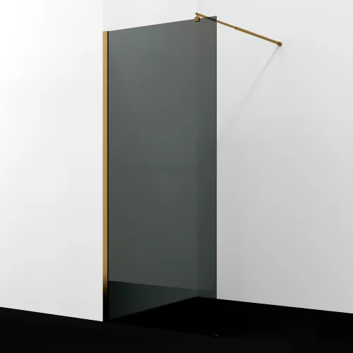 Душевая перегородка WasserKRAFT Rur 30W BG-TG тонирован/мат. золото, Цвет стекла: тонированное, Цвет профиля: Золото, Цвет профиля (вариация): Матовое золото, Выбрать размер: 110, изображение 2