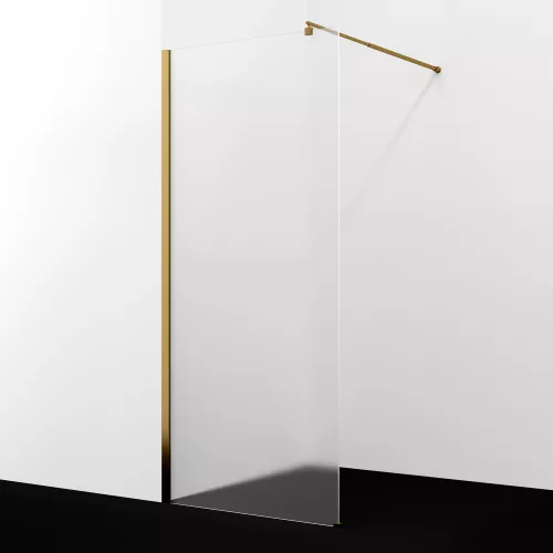 Душевая перегородка WasserKRAFT Rur 30W BG-MG матовое/матовое золото, Цвет стекла: матовое, Цвет профиля: Золото, Цвет профиля (вариация): Матовое золото, Выбрать размер: 110, изображение 3