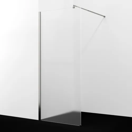 Душевая перегородка WasserKRAFT Rur 30W BN-MG  матовое/никель, Цвет стекла: матовое, Цвет профиля: Серый, Цвет профиля (вариация): Никель, Выбрать размер: 120, изображение 2