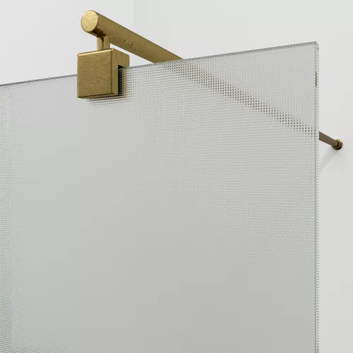 Душевая перегородка WasserKRAFT Rur 30W BG-TXG рифленое/матовое золото, Цвет стекла: рифленое, Цвет профиля: Золото, Цвет профиля (вариация): Матовое золото, Выбрать размер: 110, изображение 3