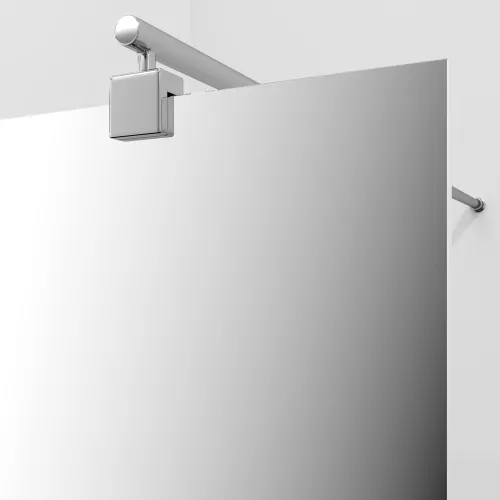 Душевая перегородка WasserKRAFT Rur 30W -MR  зеркальная/хром, Цвет стекла: зеркальное, Цвет профиля: Хром, Цвет профиля (вариация): Серебро, Выбрать размер: 100, изображение 3