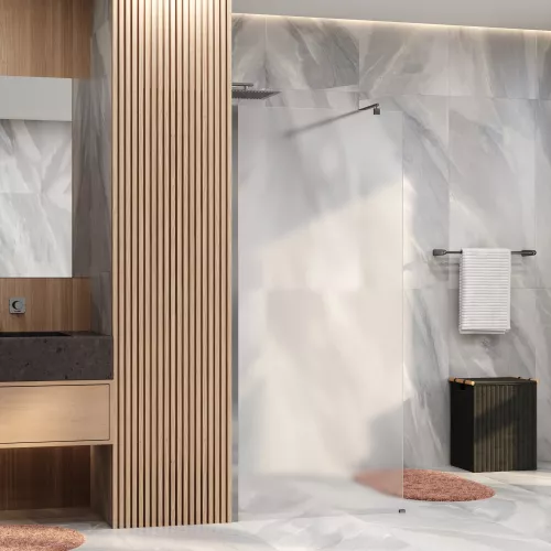 Душевая перегородка WasserKRAFT Rur 30W -MG матовое/хром, Цвет стекла: матовое, Цвет профиля: Хром, Цвет профиля (вариация): Серебро, Выбрать размер: 100