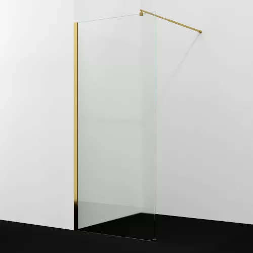 Душевая перегородка WasserKRAFT Rur 30W PG прозрачное/глянц.золото, Цвет стекла: прозрачное, Цвет профиля: Золото, Цвет профиля (вариация): Глянцевое золото, Выбрать размер: 110, изображение 2