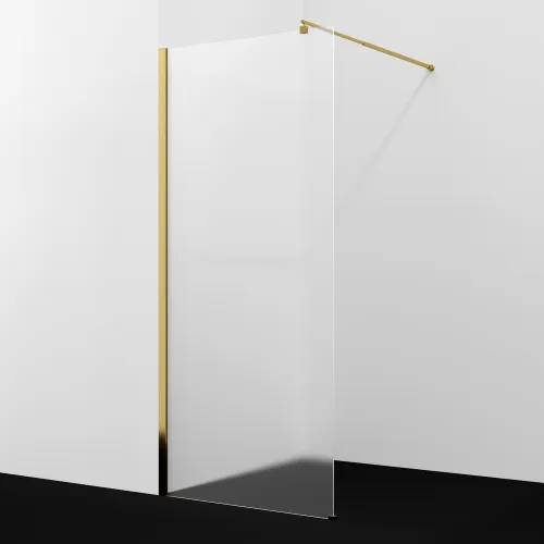 Душевая перегородка WasserKRAFT Rur 30W PG-MG  матовое/глянц.золото, Цвет стекла: матовое, Цвет профиля: Золото, Цвет профиля (вариация): Глянцевое золото, Выбрать размер: 110, изображение 2