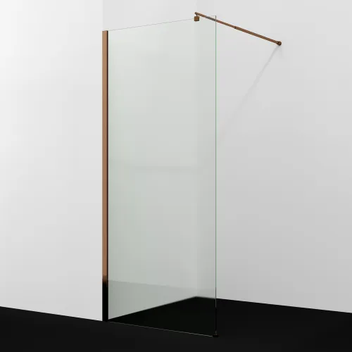 Душевая перегородка WasserKRAFT Rur 30W RG прозрачное/розовое золото, Цвет стекла: прозрачное, Цвет профиля: Розовое золото, Цвет профиля (вариация): Розовое золото, Выбрать размер: 110, изображение 2