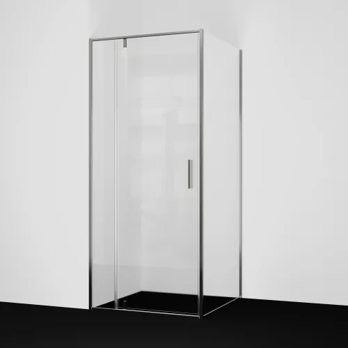 Душевой уголок WasserKRAFT Spree 14P20, Цвет стекла: прозрачное, Цвет профиля (вариация): Никель, Выбрать размер: 90х80, изображение 2