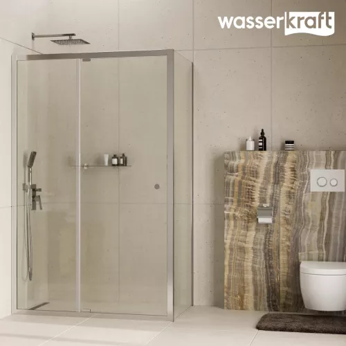 Душевой уголок WasserKRAFT  Aula 11P  прозрачное/хром, Цвет стекла: прозрачное, Цвет профиля (вариация): Хром, Выбрать размер: 90х90, изображение 10