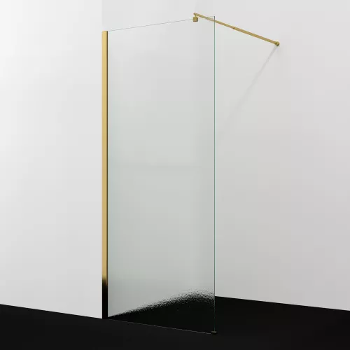 Душевая перегородка WasserKRAFT Rur 30W PG-TXG рифленое/глянц.золото, Цвет стекла: рифленое, Цвет профиля: Золото, Цвет профиля (вариация): Глянцевое золото, Выбрать размер: 100