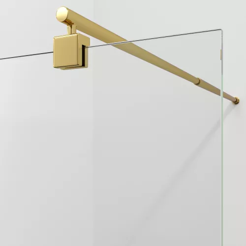 Душевая перегородка WasserKRAFT Rur 30W PG прозрачное/глянц.золото, Цвет стекла: прозрачное, Цвет профиля: Золото, Цвет профиля (вариация): Глянцевое золото, Выбрать размер: 110, изображение 3