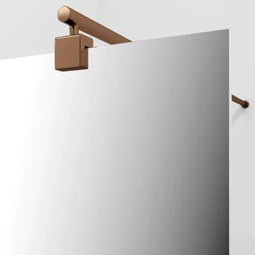 Душевая перегородка WasserKRAFT Rur 30W RG-MR зеркальное/розовое золото, Цвет стекла: зеркальное, Цвет профиля: Розовое золото, Цвет профиля (вариация): Розовое золото, Выбрать размер: 90, изображение 2