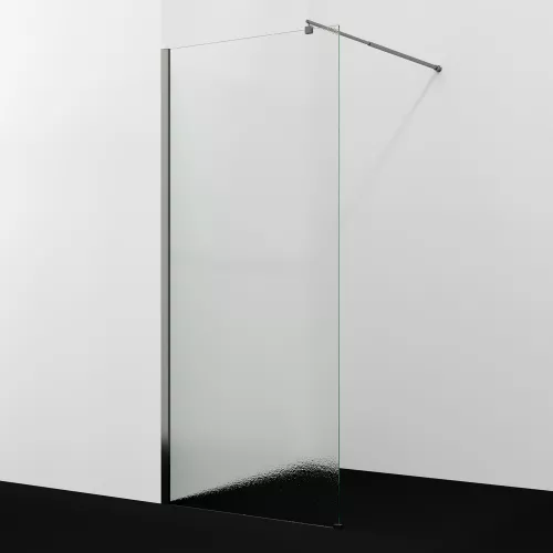 Душевая перегородка WasserKRAFT Rur 30W GR-TXG рифленое/графит, Цвет стекла: рифленое, Цвет профиля: Серый, Цвет профиля (вариация): Графит, Выбрать размер: 90