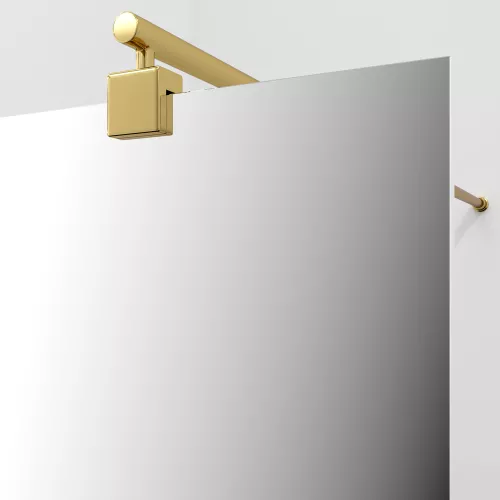 Душевая перегородка WasserKRAFT Rur 30W PG-MR зеркальное/глянц.золото, Цвет стекла: зеркальное, Цвет профиля: Золото, Цвет профиля (вариация): Глянцевое золото, Выбрать размер: 100, изображение 3