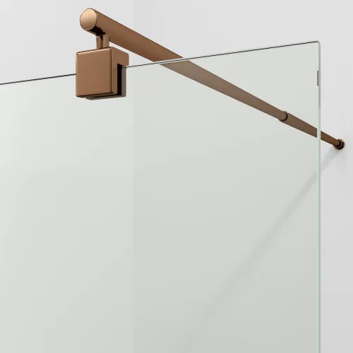 Душевая перегородка WasserKRAFT Rur 30W RG прозрачное/розовое золото, Цвет стекла: прозрачное, Цвет профиля: Розовое золото, Цвет профиля (вариация): Розовое золото, Выбрать размер: 110, изображение 3