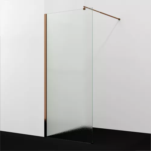 Душевая перегородка WasserKRAFT Rur 30W RG-TXG рифленое/розовое золото, Цвет стекла: рифленое, Цвет профиля: Розовое золото, Цвет профиля (вариация): Розовое золото, Выбрать размер: 110