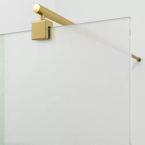 Душевая перегородка WasserKRAFT Rur 30W PG-TXG рифленое/глянц.золото, Цвет стекла: рифленое, Цвет профиля: Золото, Цвет профиля (вариация): Глянцевое золото, Выбрать размер: 100, изображение 2