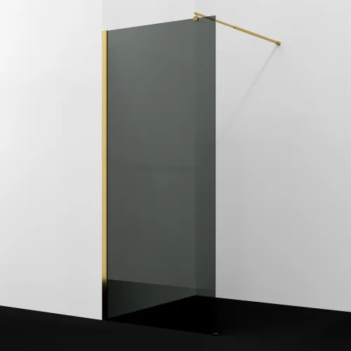 Душевая перегородка WasserKRAFT Rur 30W PG-TG тонирован/глянц.золото, Цвет стекла: тонированное, Цвет профиля: Золото, Цвет профиля (вариация): Глянцевое золото, Выбрать размер: 110, изображение 2